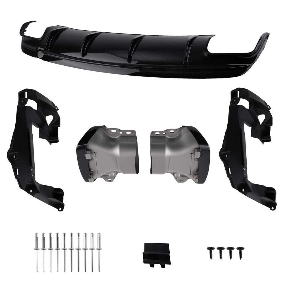 Rear Bumper Diffuser Lip with Tailpipes for Mercedes Benz CLA250 (2013–2019)