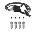 Denso 8mm Wire Set & 4 Iridium TT Spark Plugs for Mazda Ford Mercury