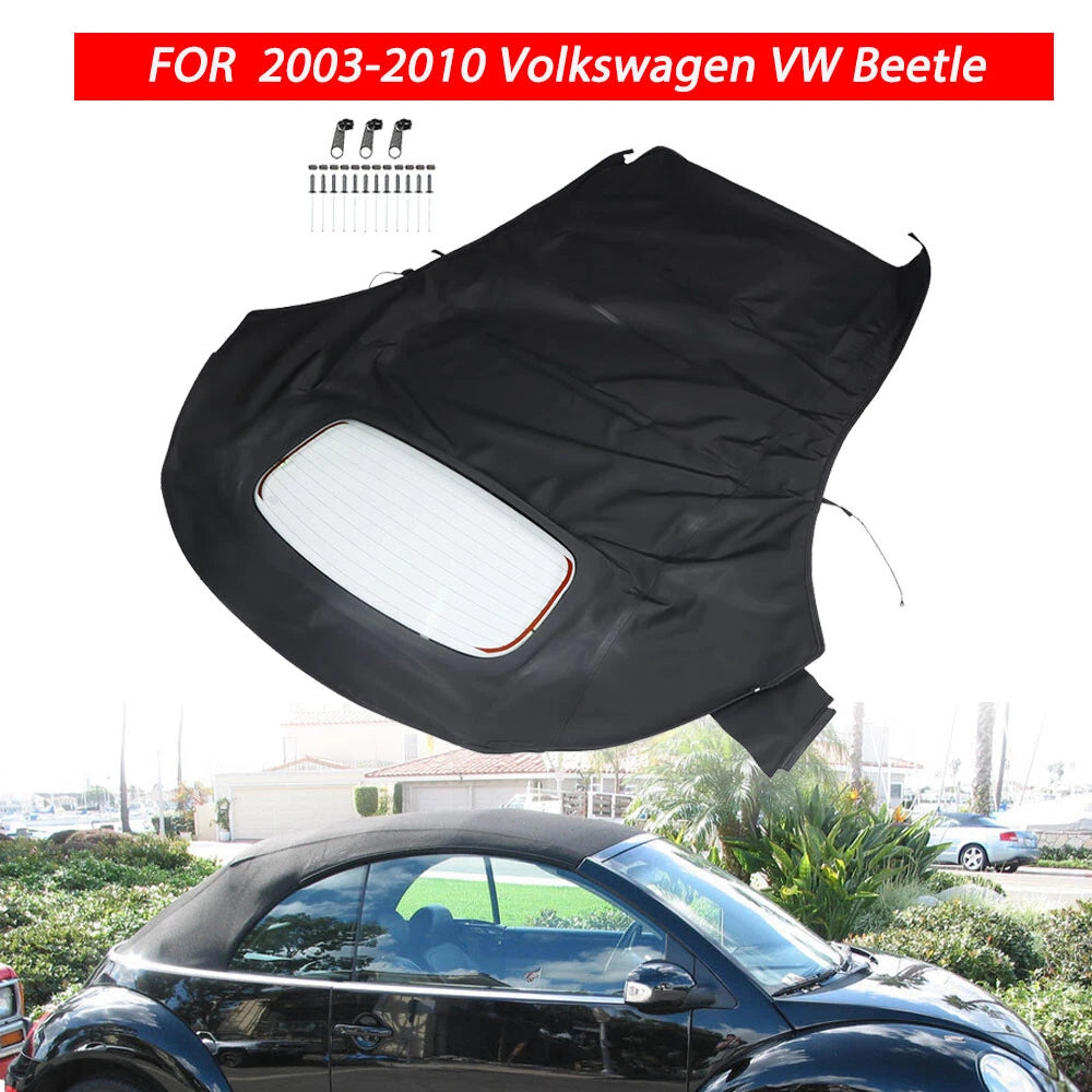 Soft Top for Volkswagen Beetle (2003–2010) Black with DOT Approved Window