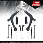 Front Lower Control Arms Tie Rod End Suspension Kit for Honda Odyssey (2011â2017)