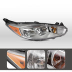Halogen Headlight with Bulb for Ford Fiesta (2014–2018) Right Passenger Side