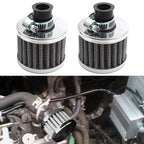 2Pcs Mini Air Intake Filter for Turbo Vent Crankcase Valve Cover