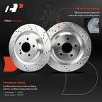 Set of 6 Rear Drilled Rotors & Ceramic Brake Pads for Mercedes S350 SL550 (2006–2010)