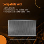 Radiator for Honda Accord 2.4L (2008–2012) & Crosstour (2012–2015)