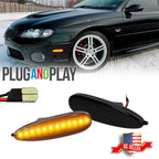 Smoked Lens Amber LED Side Marker Lights for Pontiac GTO (2004–2006)