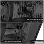 Smoked Lens Clear Reflector Headlights for GMC Canyon, Chevrolet Colorado (2004–2012)