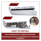 Set of 2 Rear Bumper End Caps Chrome for Ford F150 (2015–2020)