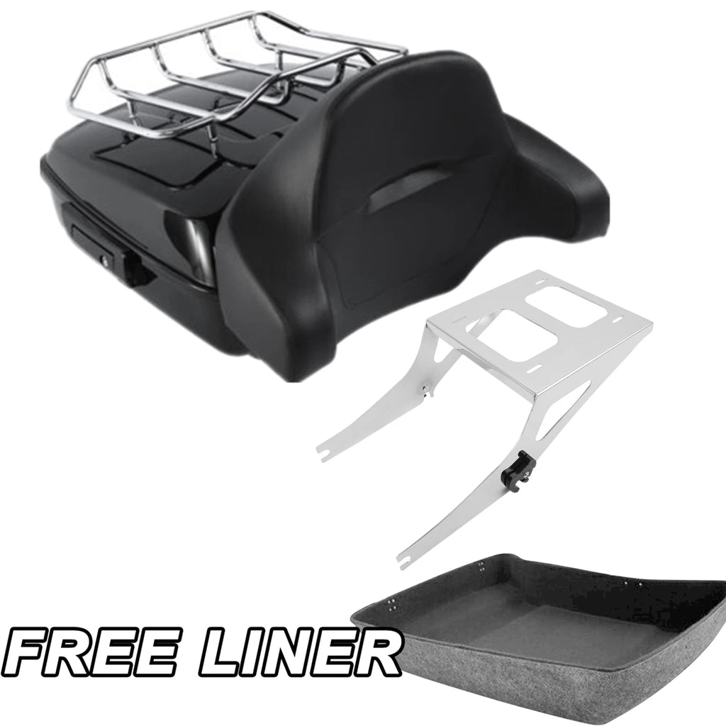 Chopped Trunk Backrest Rack Mount for Harley Fat Boy FLSTF (2008–2017)