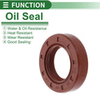 Set of 5 Oil Seal Rotary Shaft Seal FKM Rubber 25x43x10mm
