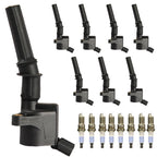 8X Ignition Coils + 8X Spark Plugs for Ford F150 Expedition (2000–2004) 4.6L/5.4L