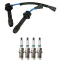 NGK Wire Set & Denso Iridium Spark Plugs Kit for Sephia Spectra (1998–2004)