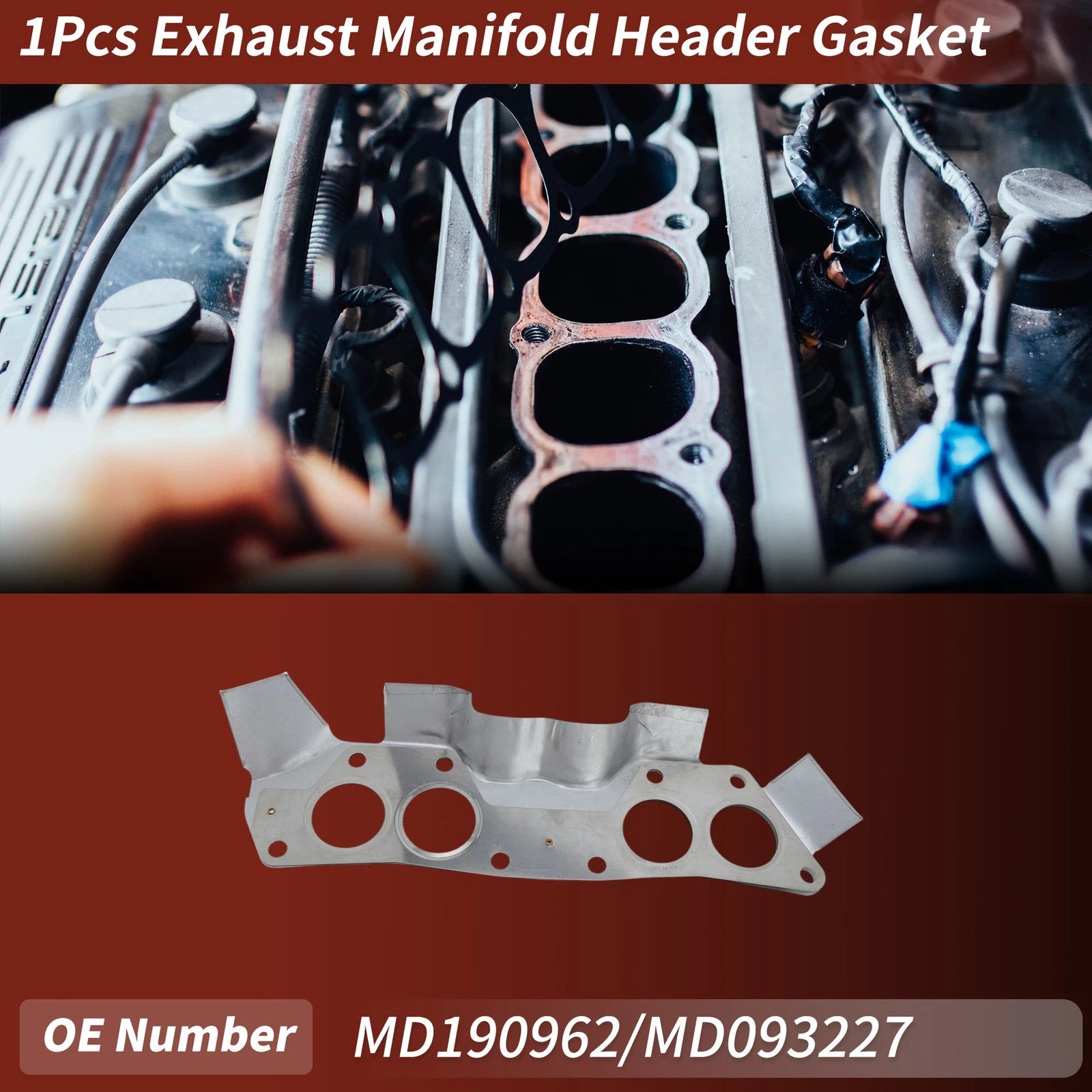 Exhaust Manifold Header Gasket for Mitsubishi Galant III (1984–1990) MD190962