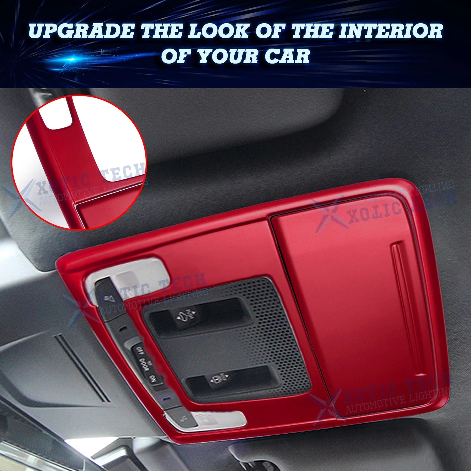 Red ABS Interior Reading Light Panel Moulding for Honda Civic (2022-2025)
