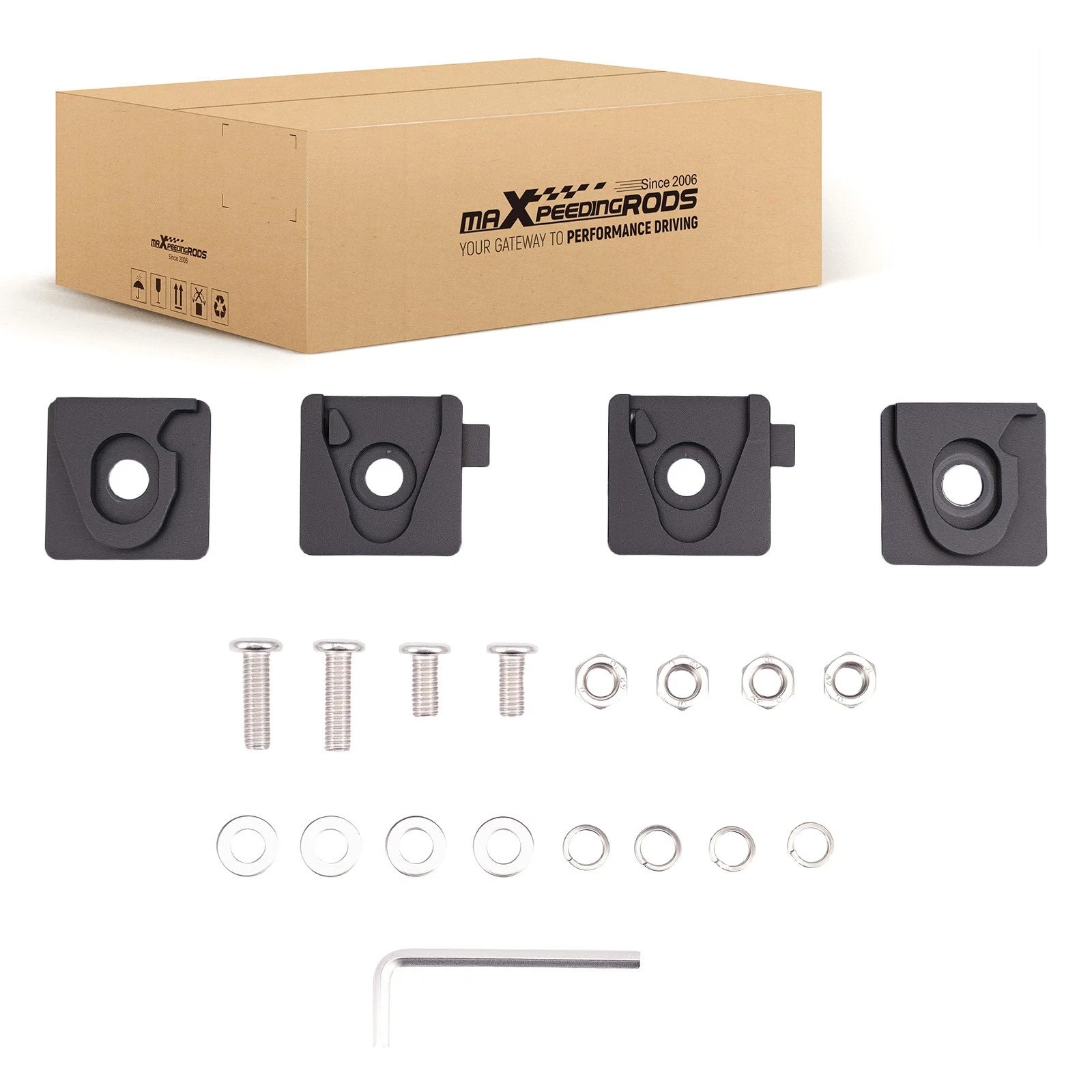 Hood Light Mount Bracket for Jeep Pickup Trucks SUV (Universal, LED, M8)
