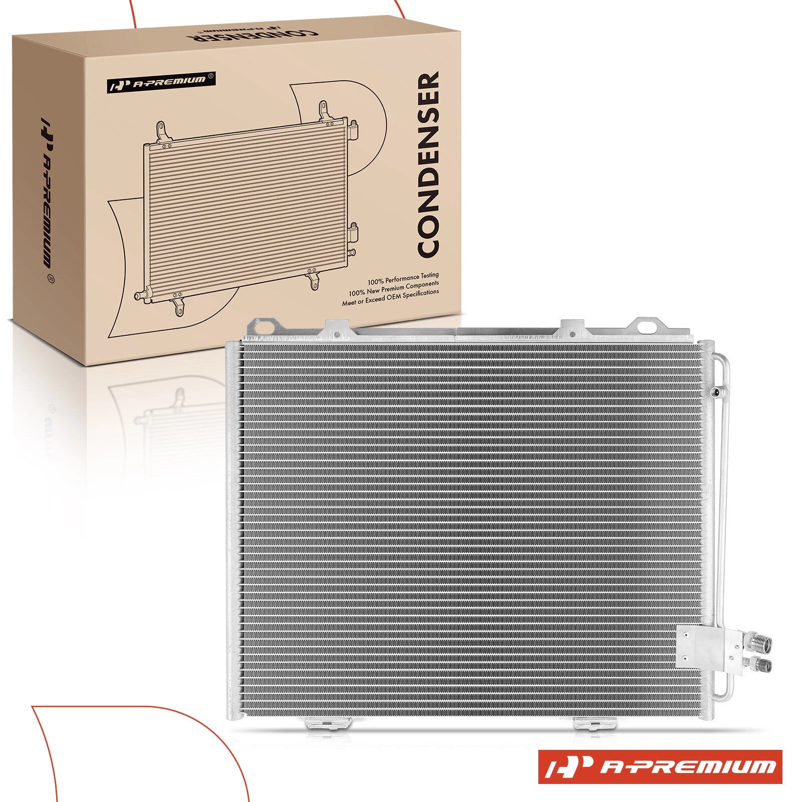 A/C Condenser with Bracket for Mercedes-Benz W210 E300 E320 E430 (1995–1997)