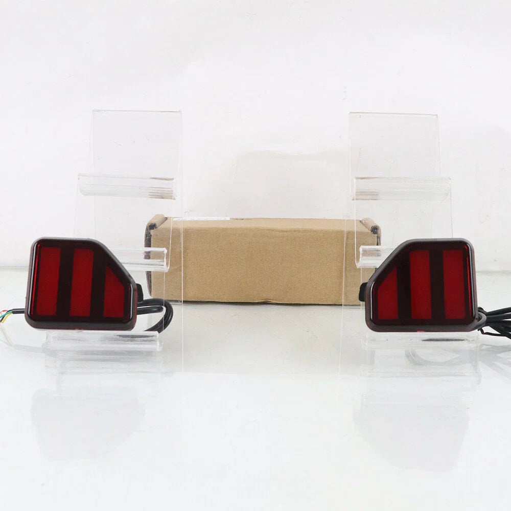 Rear Bumper Reflector Tail Fog Lights Lamps for Jeep Wrangler JL (2018–2023)