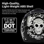Youth Motocross Helmet Goggles Gloves for Kids ATV Dirt Bike (S-XL) Black