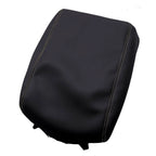 Console Armrest Cover for Nissan Titan (2016–2020) Beige Stitch PVC Leather