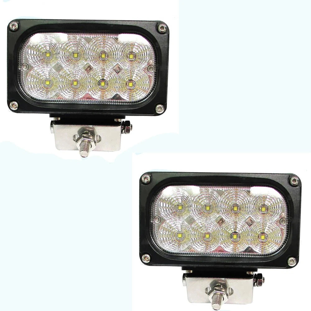 2X LED Work Lamp Flood Lights 40W 10-30V with Bracket 5.5" x 3.25"