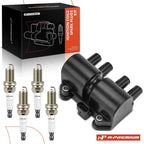 Ignition Coil & 4x Iridium Platinum Spark Plugs for Chevy Optra 