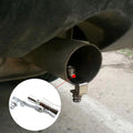 Turbo Muffler Sound Tips for Universal Vehicles (Silver/Black)