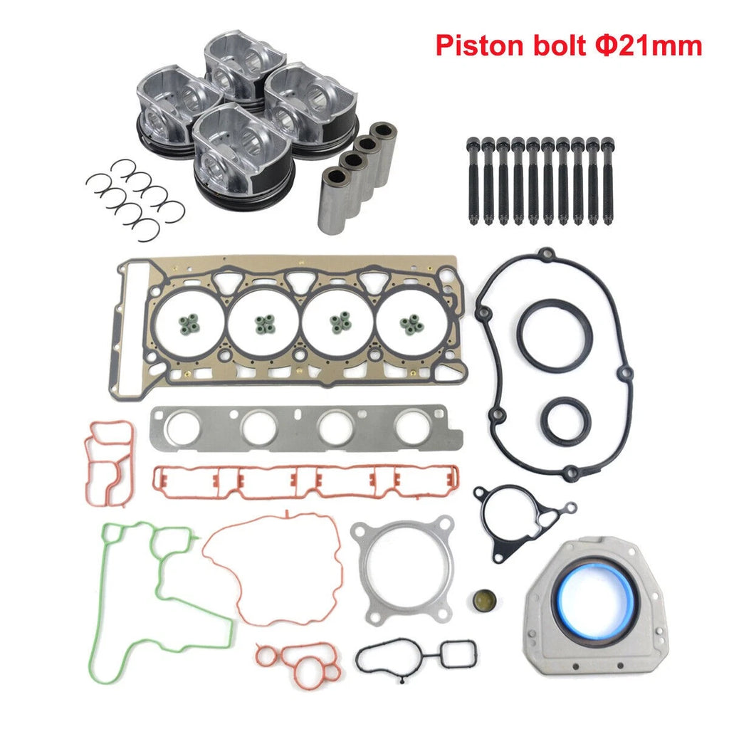 Piston and Head Gasket Set for Audi VW A4 Q5 Jetta GTI Passat EOS (2006-2016)