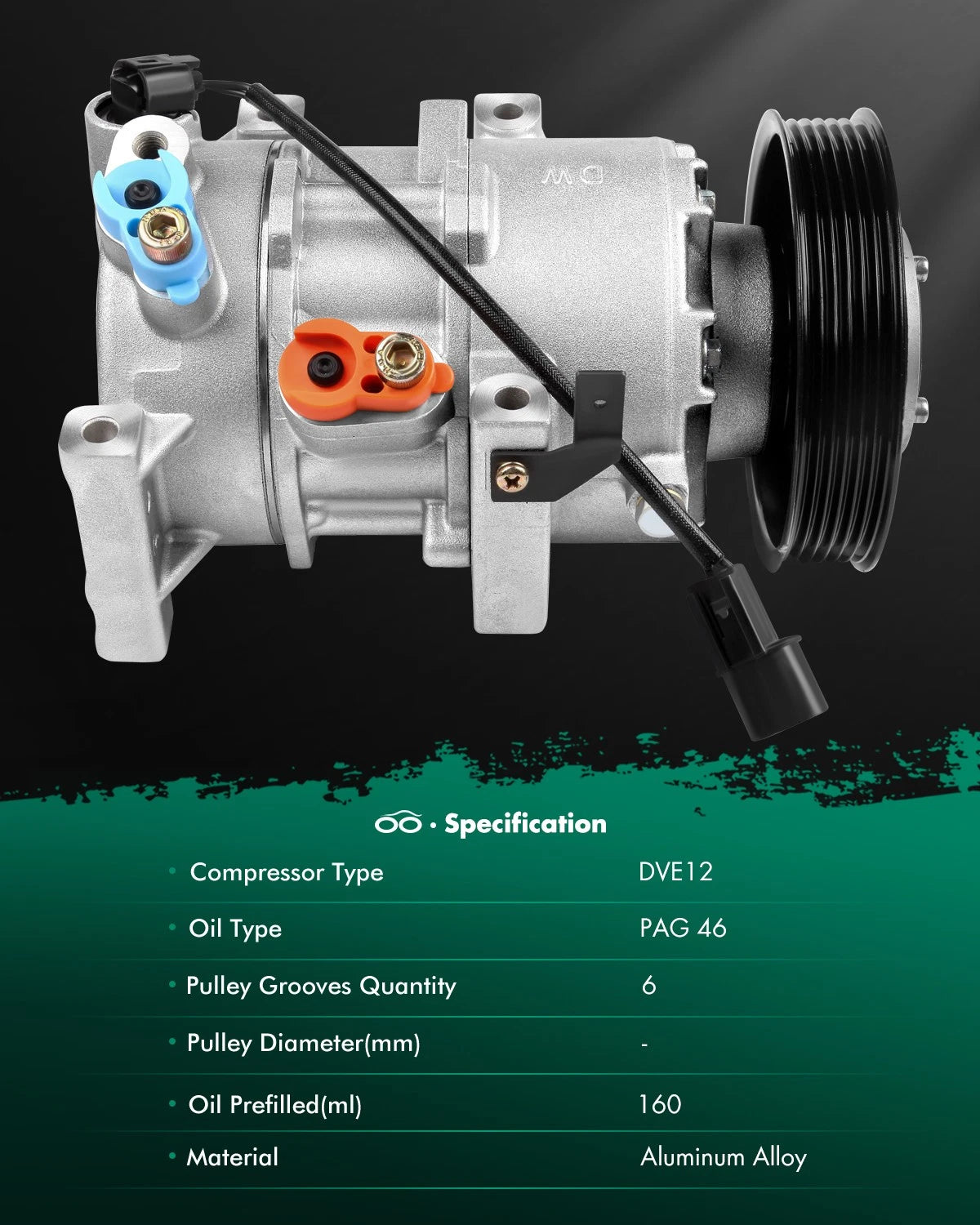 A/C Compressor and Clutch for Hyundai Accent (2012–2015) & Kia Rio 1.6L