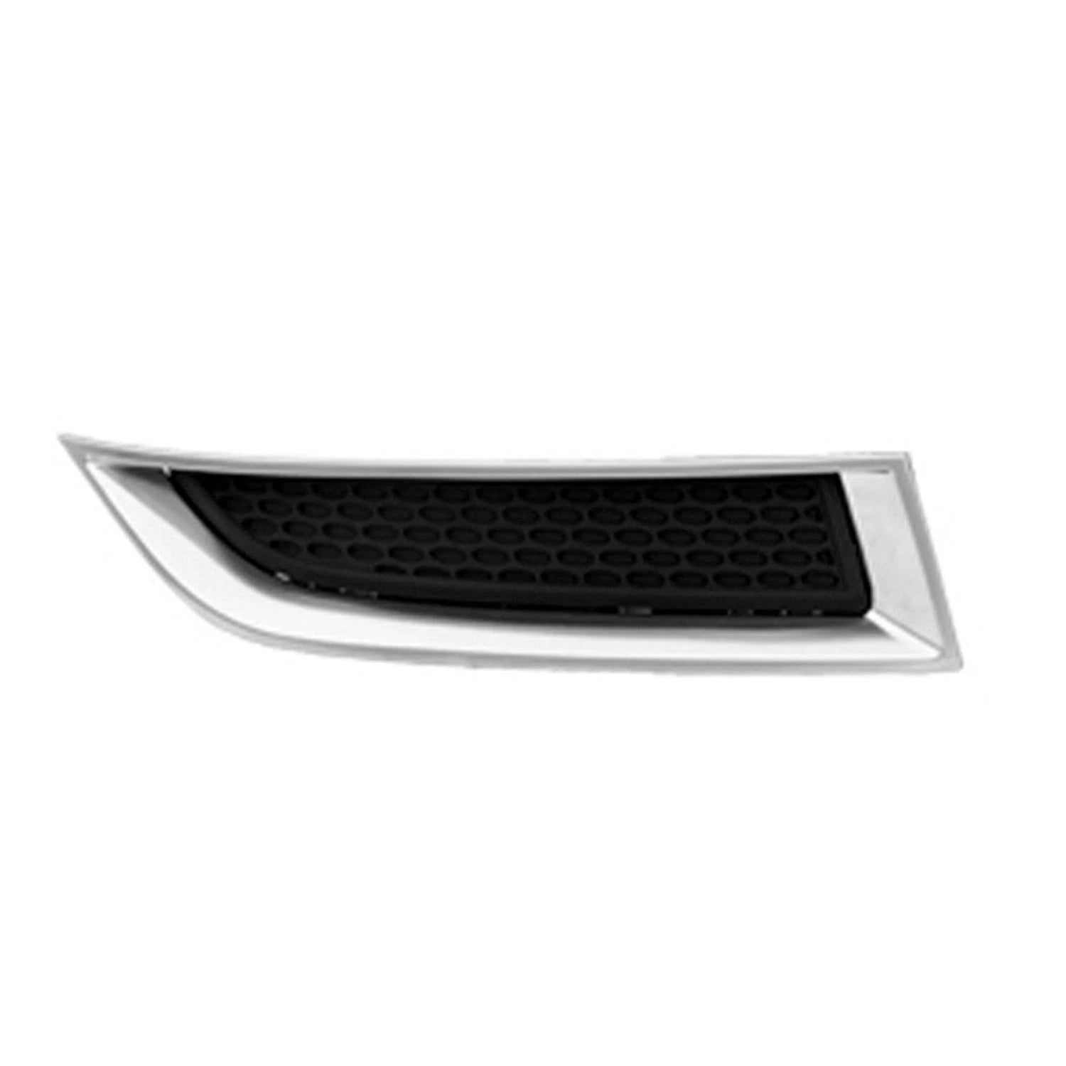 Replacement Black Satin ABS Plastic Front Passenger Upper Bumper Cover Grille