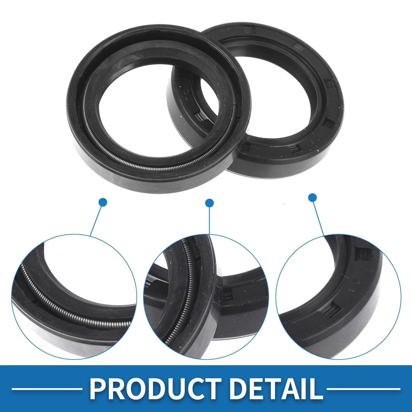 Set of 5 Oil Seal Rotary Shaft Seal for Universal Applications (25x37x7mm)