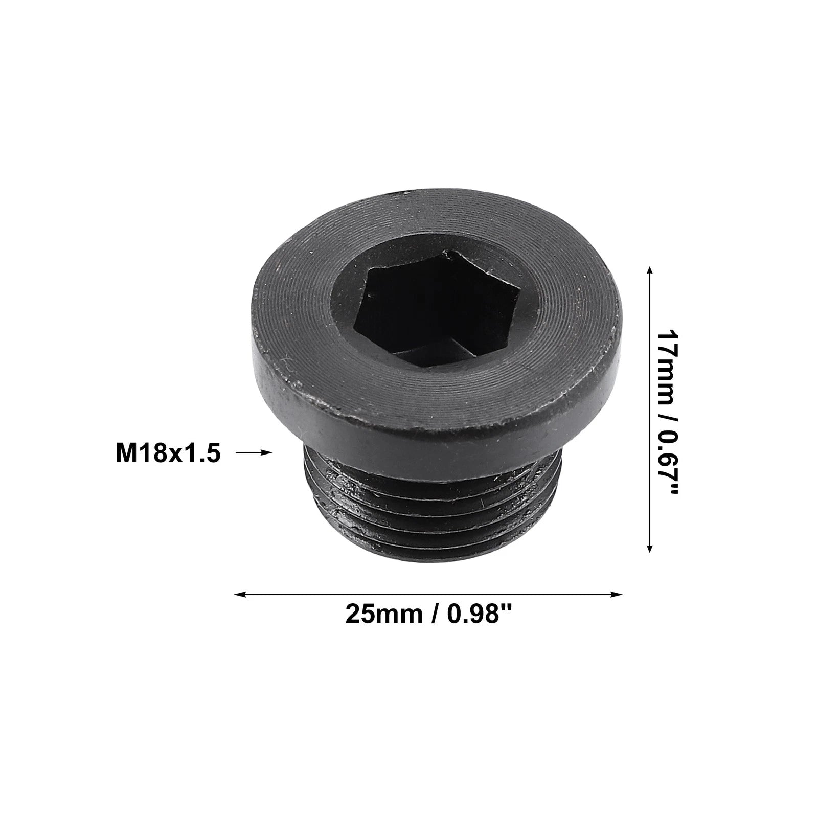 M18x1.5 Steel Engine Oil Drain Plug Screw with Gasket for BMW Mazda 