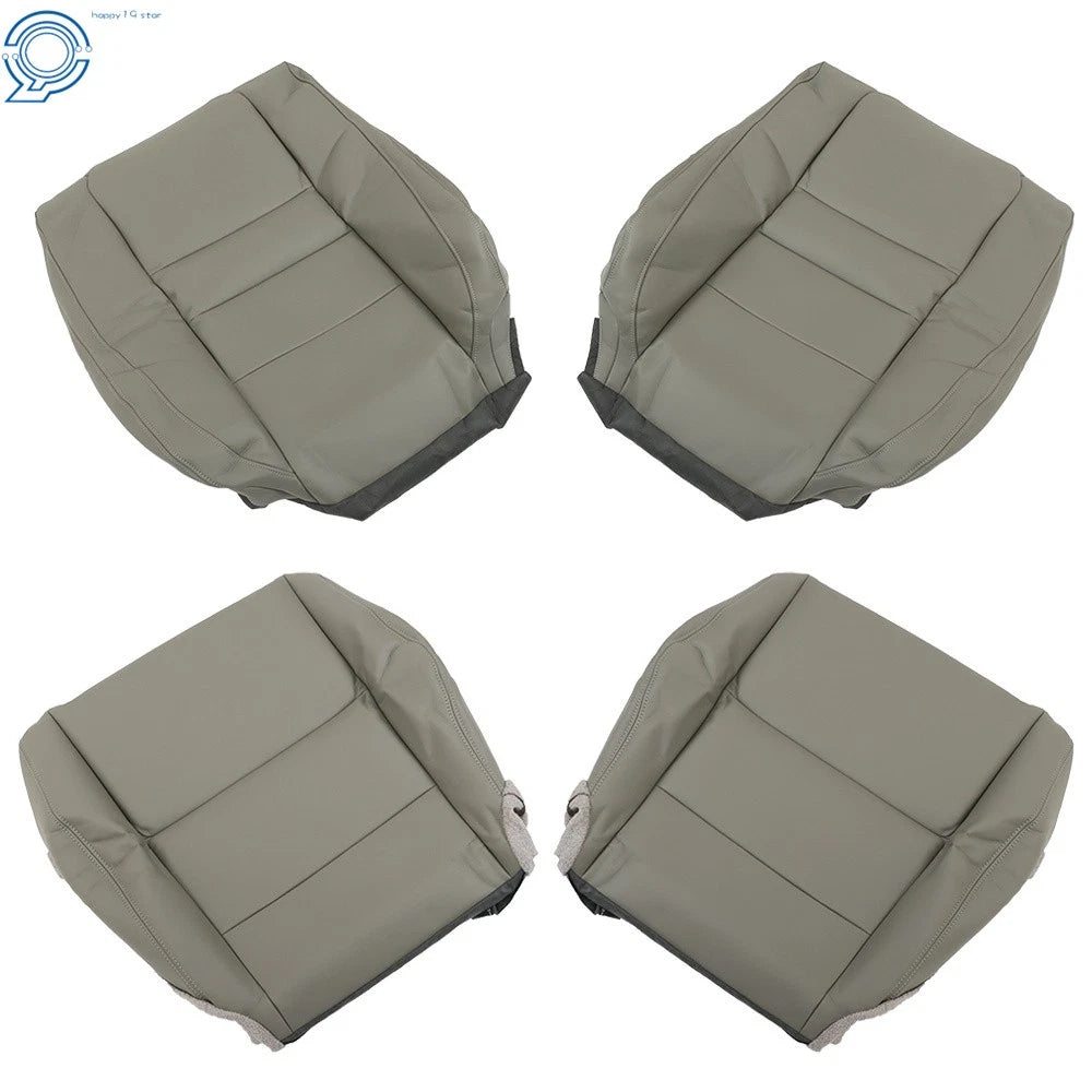 Set of 2 Gray Leather Seat Covers for Honda Accord (2008–2012)
