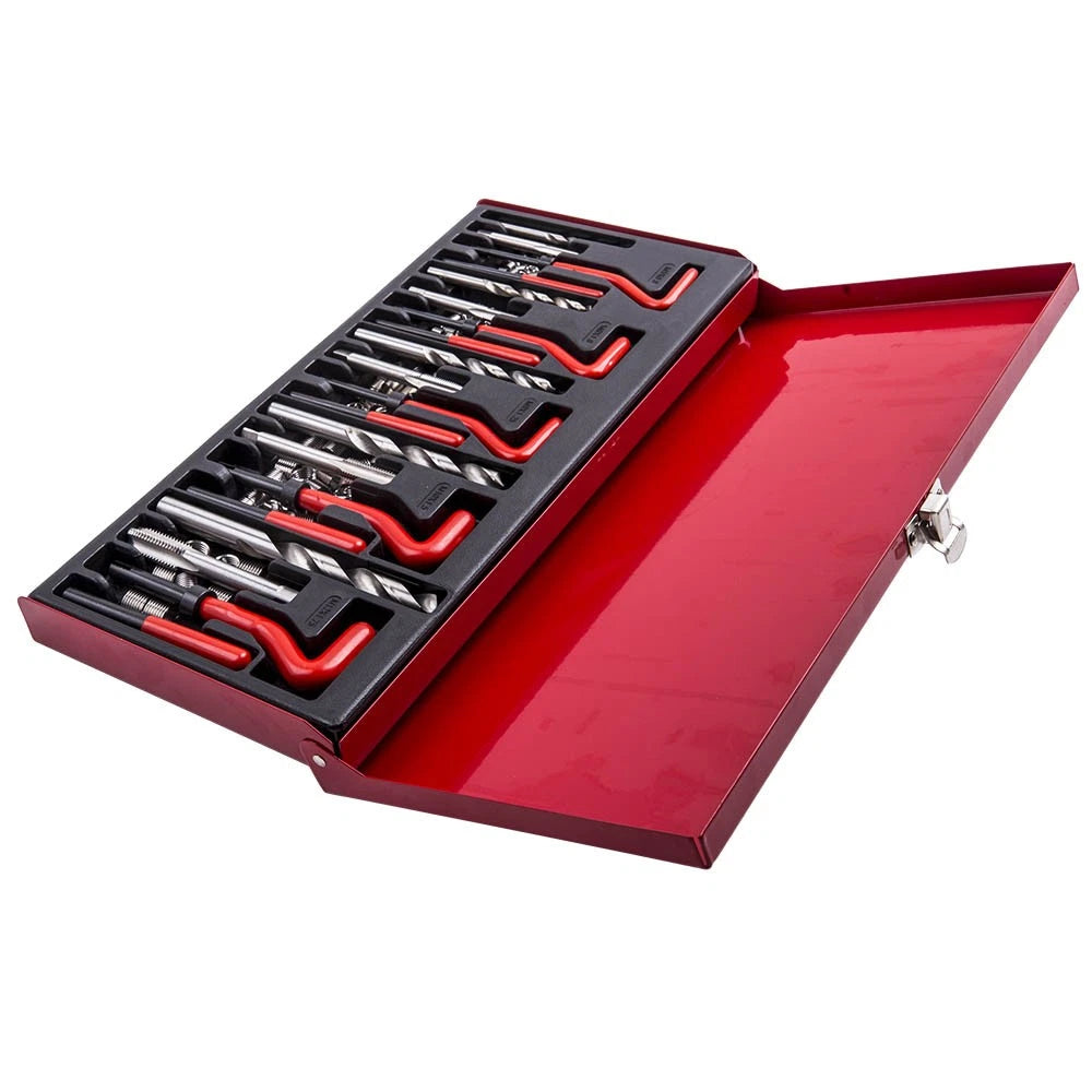 Thread Repair Kit for M5 M6 M8 M10 M12 (1/4" & 1/2" Installation Tools)