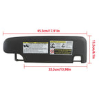 Left Driver Side Sun Visor for Jeep Wrangler JK (2007-2018) Black