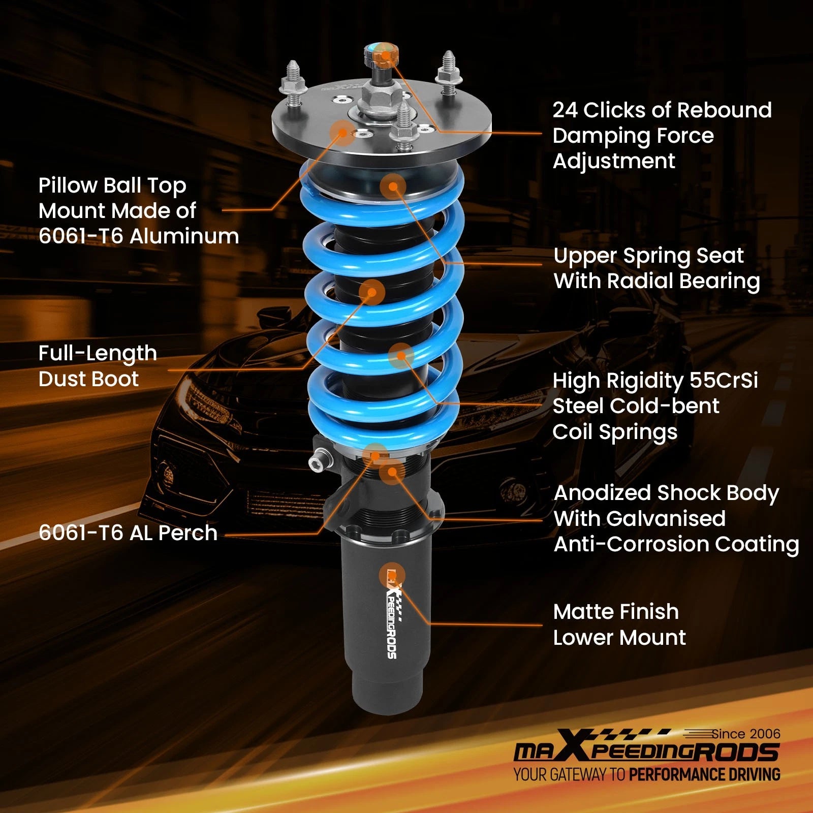 Adjustable Coilover Lower Kit for BMW Z4 (E85) (2003-2009)