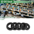 Set of 5 Oil Seal Rotary Shaft Seal NBR Rubber 12.5x20.5x4.5mm