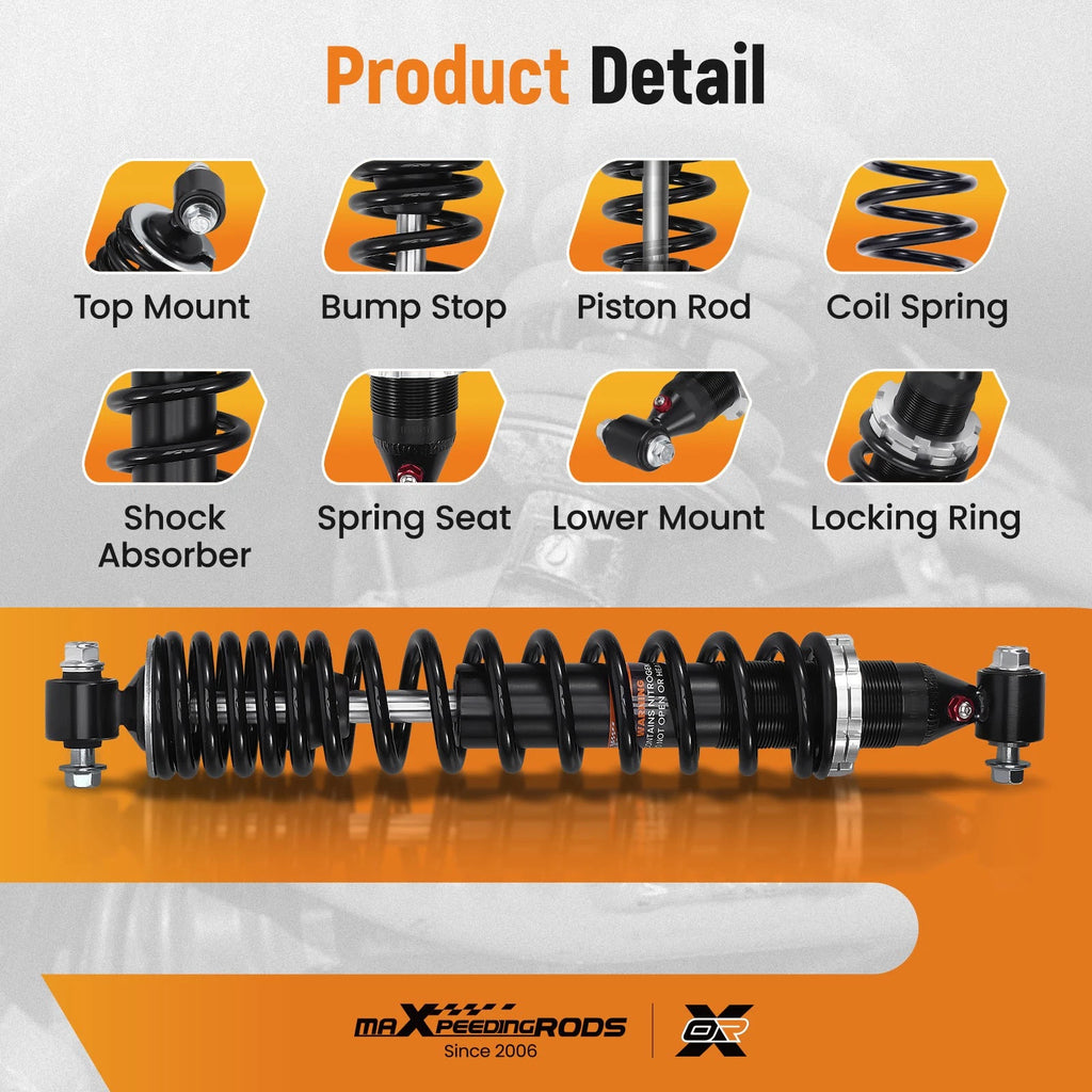 2X Front Shock Strut Absorber Kit for Yamaha Raptor 660 (2001–2005) YFM660R