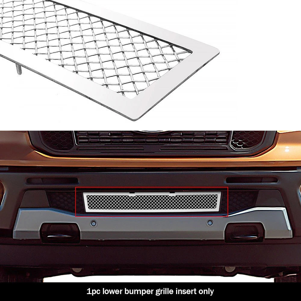 Stainless Chrome Mesh Grille for Ford Ranger (2019-2023)