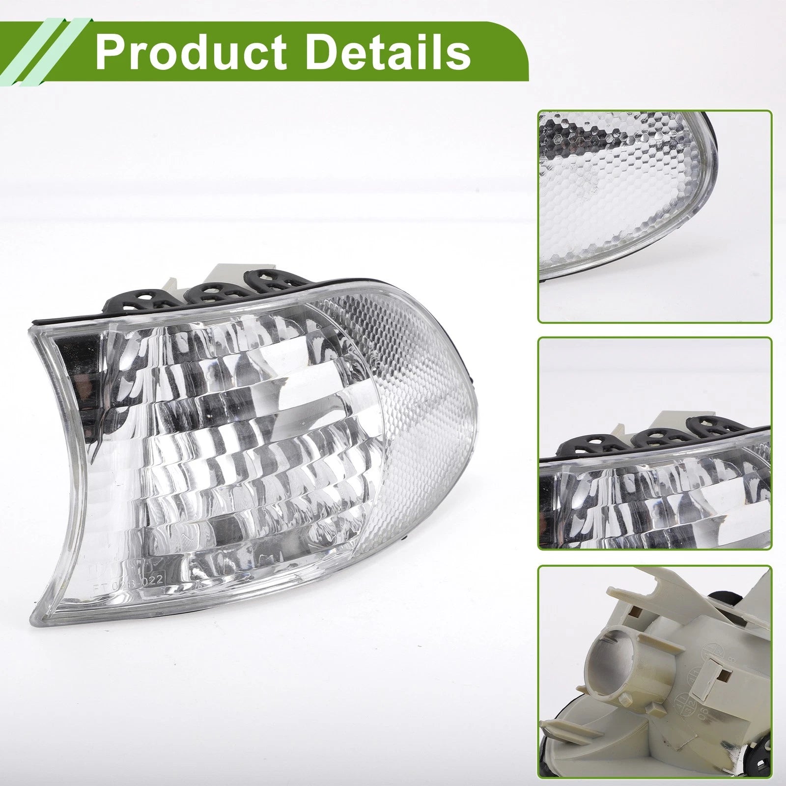 1Pc Left Corner Signal Light Cover for BMW 7 Series (1999–2001) No. 63138379107