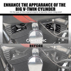 Pair Finned Spark Plug Covers for Harley Dyna Convertible FXDS-Conv (1994–2000)