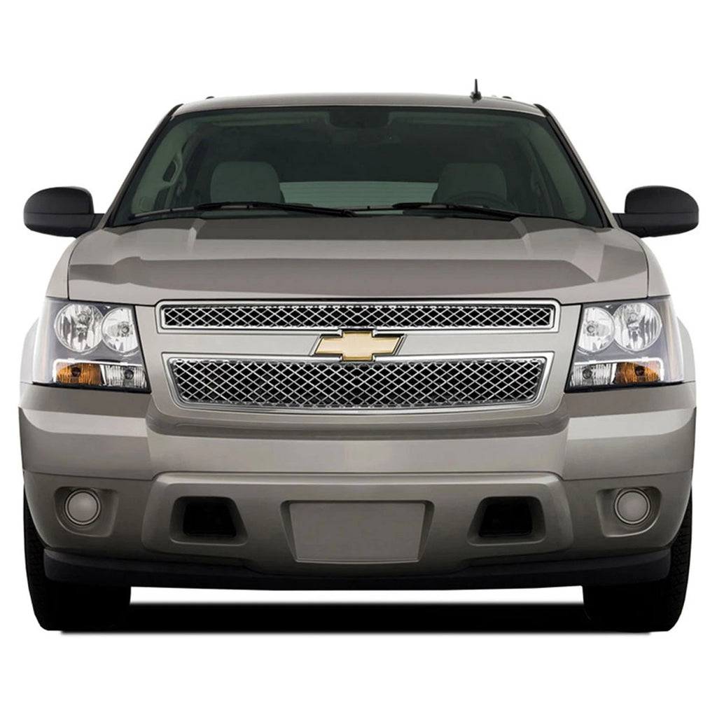 Chrome Mesh Grille Overlay 2 Piece for 2007–2013 Chevy Suburban LS LT