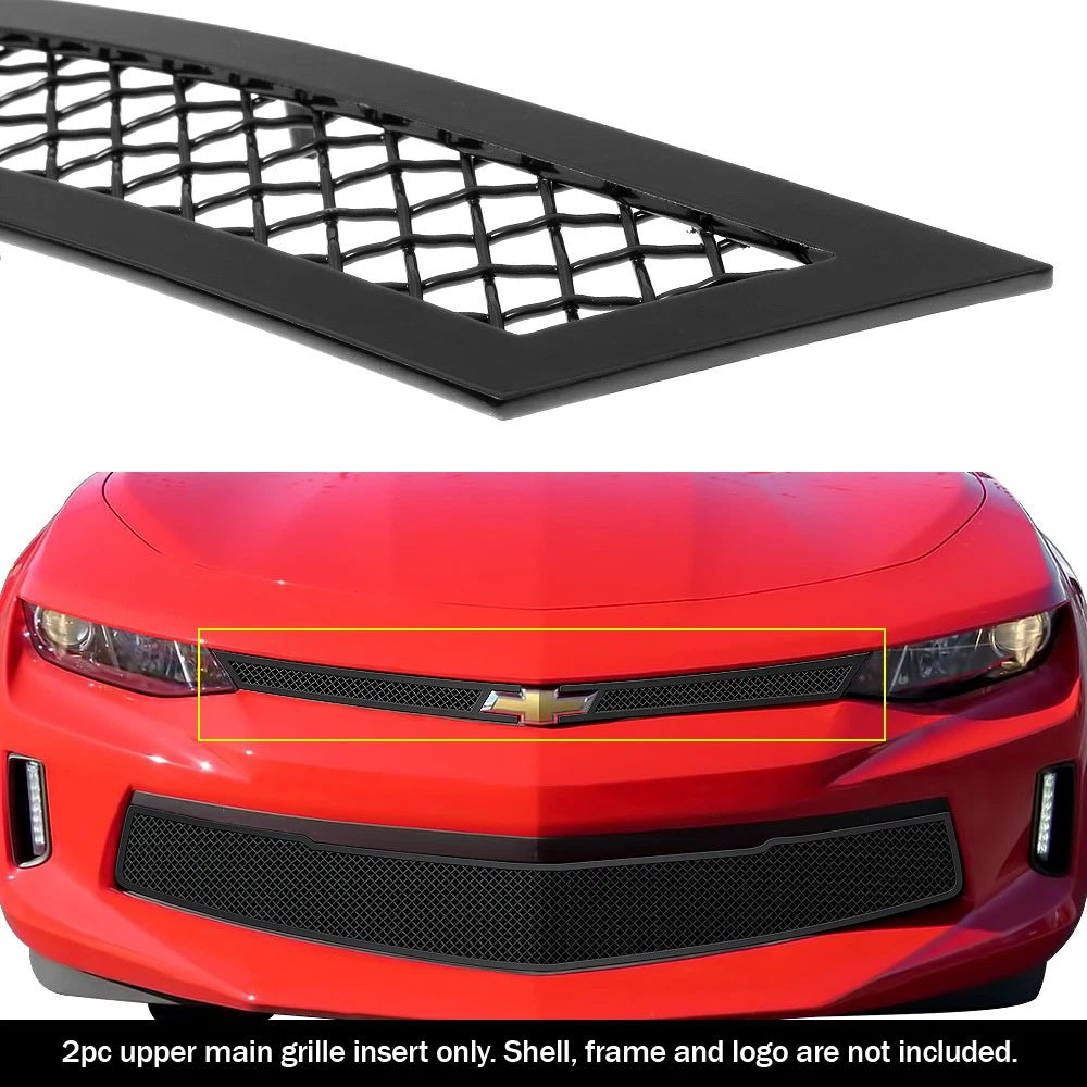 Upper Black Mesh Grille Insert for Chevy Camaro 1SS LT 2SS (2016-2018)