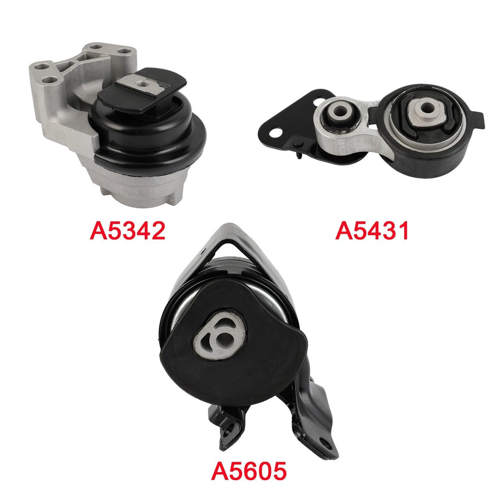 3Pcs Engine Motor & Transmission Mount & Torque Strut Mount for Ford Edge (2007–2010)