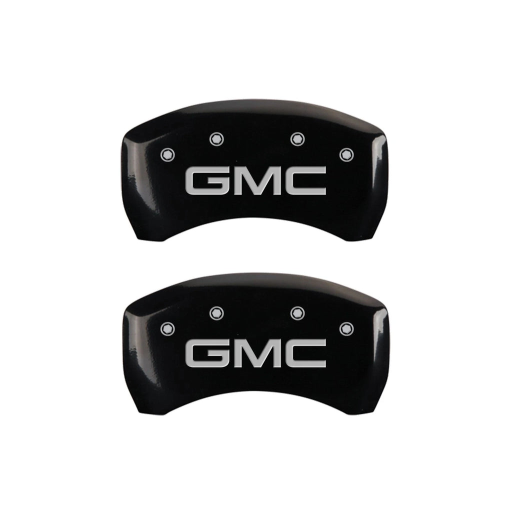 Front Rear Black Caliper Covers for 2015-2020 GMC Canyon by MGP