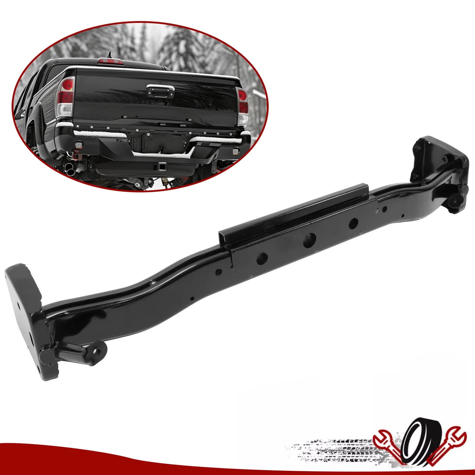 Rear Bumper Reinforcement Hitch Bar for Toyota Tacoma (2005–2015) Steel