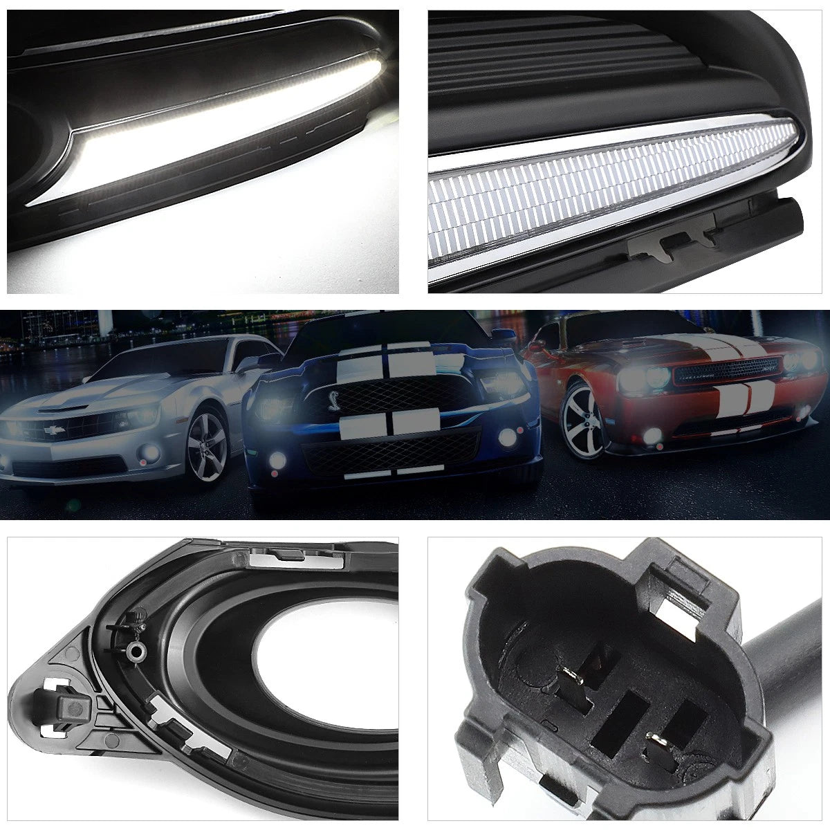 Fog Light Bezel Cover with LED DRL for Honda HR-V (2016–2018)