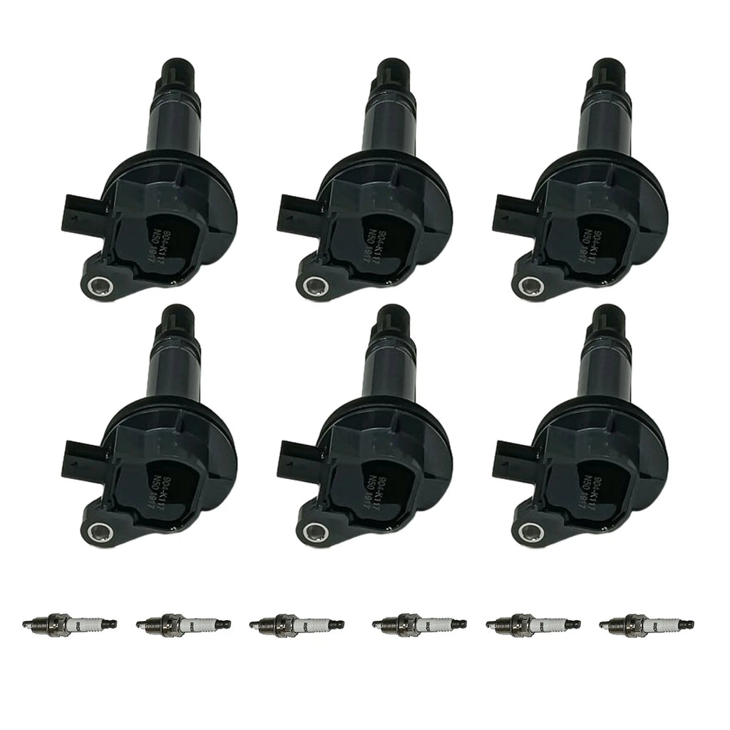 6X Ignition Coil & Spark Plug for Ford Mustang MKX Taurus (2017–2018)