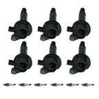 6X Ignition Coil & Spark Plug for Ford Mustang MKX Taurus (2017–2018)