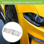 Pair Dashboard Speaker Frame Cover Trim for Ford Bronco (2021–2023) Silver Tone