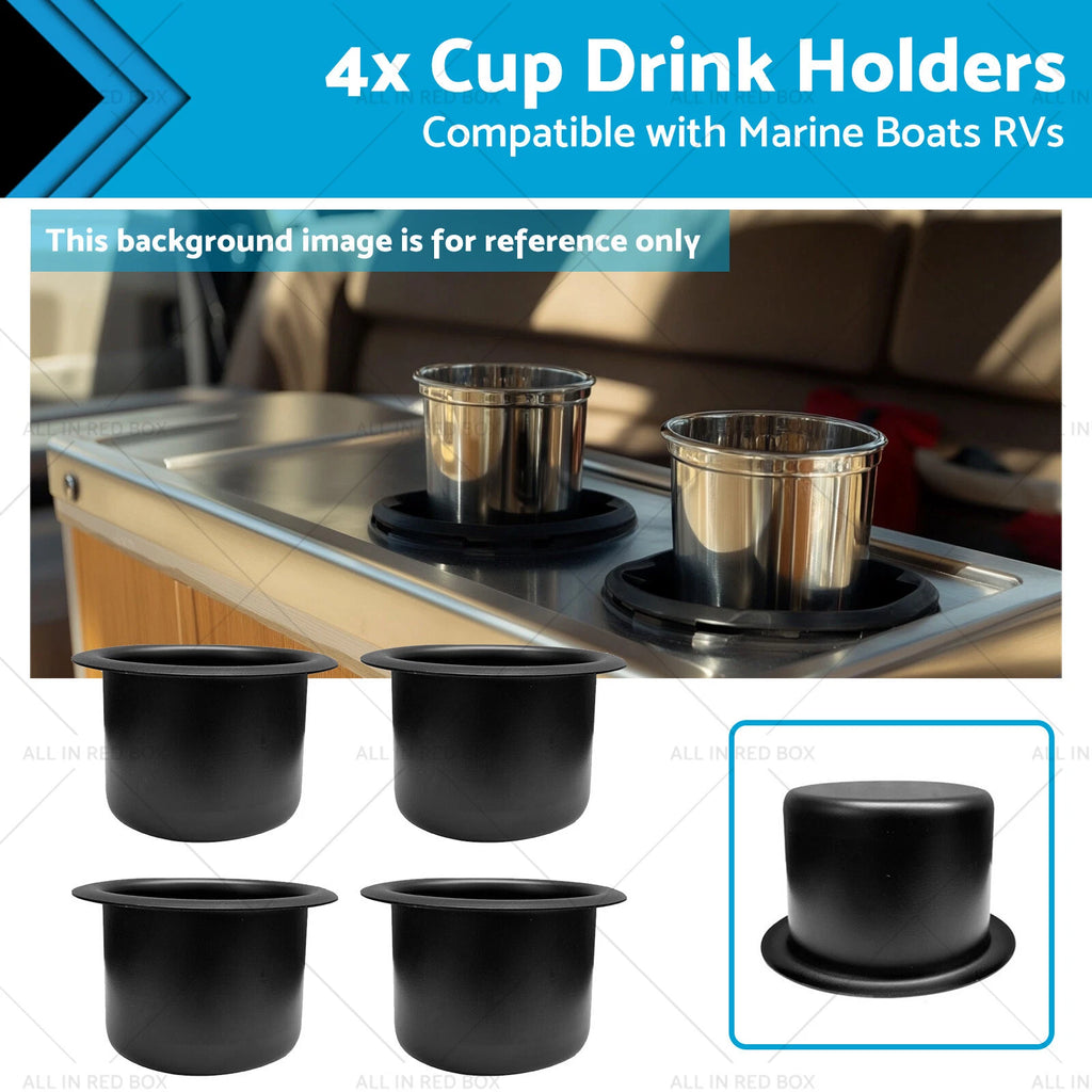 Set of 4 Aluminum Alloy Cup Drink Holders for Marine Boats RVs