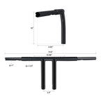 10" Rise T-Bars Handlebar for Harley Sportster Dyna (Custom, Low Rider)